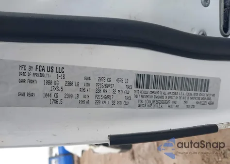 2016 Jeep Patriot Latitude z USA, uszkodzony, nr VIN 1C4NJRFB6GD668307